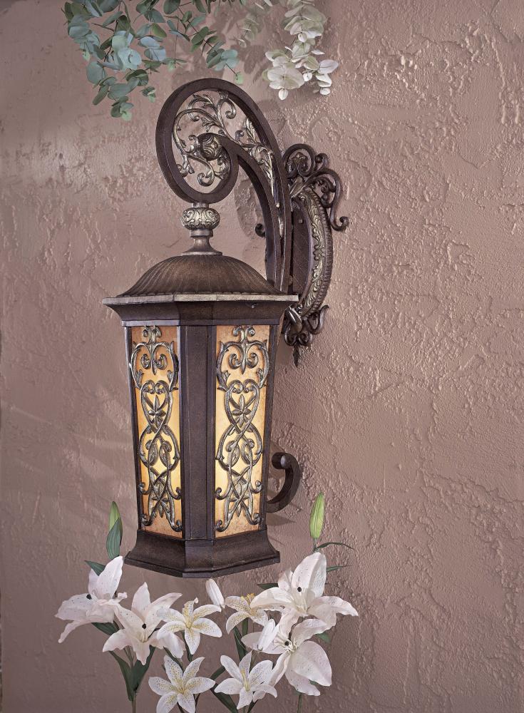 Two Light Gold Wall Lantern