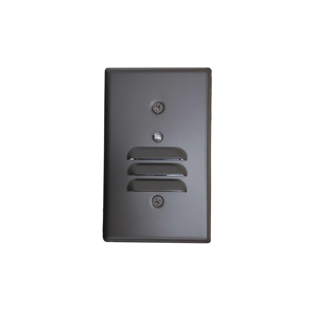 Mini LED Step Light w/ Photocell, Horizontal & Vertical Louver Face Plates, 1W, 90+ CRI, 2700K,