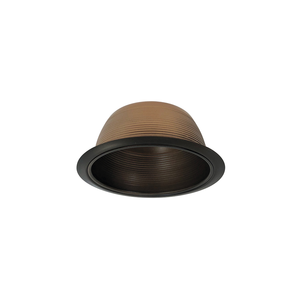 6" BR/PAR30 Stepped Baffle w/ Metal Ring, Bronze