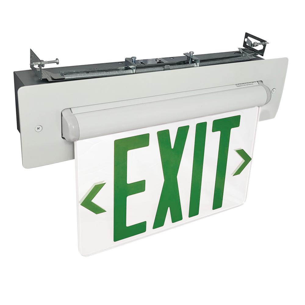 EXIT REC ADJ AC 1F GRN/CLR WHI