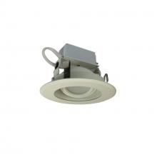 Nora NLCBC-46930XWWLE4EM - 4" Cobalt Adjustable LED Retrofit, 1000lm / 12W, 3000K, White Reflector / White Flange,