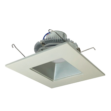 Nora NLCBC2-65627HZW/10LE4EM - 6" Cobalt Click Square Retrofit Reflector with Square Aperture, 1000lm / 12W, 2700K, Haze