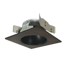 Nora NLCBS-4531227BZ - 4" Cobalt Shallow High Lumen LED Trim, Square/Round Reflector, 1250lm, 2700K, Bronze