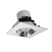 Nora NPR-4SCCDXCMPW - 4" Pearl LED Square Adjustable Cone Retrofit, 800lm / 12W, Comfort Dim, Specular Clear Reflector