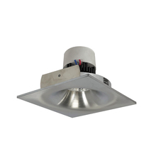 Nora NPR-4SNBCDXNN - 4" Pearl LED Square Bullnose Retrofit, 800lm / 12W, Comfort Dim, Natural Metal Finish