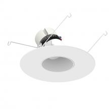 Nora NPR-56RSLA27XMPW - 5"/6" Pearl LED Round Adjustable Slot Retrofit, 950lm / 12W, 2700K, Matte Powder White