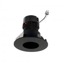 Nora NPRLV-4RPHCDXBB - 4" Pearl 12V LED Round Pinhole Retrofit, 550lm / 10W, Comfort Dim, Black Pinhole / Black Flange