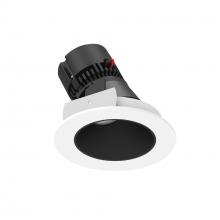 Nora NPRLV-4RSLACDXBMPW - 4" Pearl 12V LED Round Adjustable Slot Retrofit, 600lm / 10W, Comfort Dim, Black Reflector /