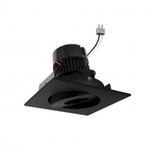 Nora NPRLV-4SGCDXBB - 4" Pearl 12V LED Square Adjustable Gimbal Retrofit, 600lm / 10W, Comfort Dim, Black Finish