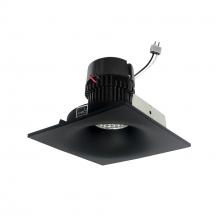 Nora NPRLV-4SNBCDXBB - 4" Pearl 12V LED Square Bullnose Retrofit, 750lm / 10W, Comfort Dim, Black Finish