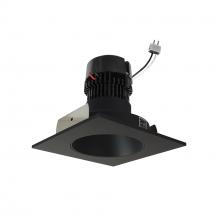 Nora NPRLV-4SNDCCDXBB - 4" Pearl 12V LED Square Retrofit Reflector with Round Aperture, 700lm / 10W, Comfort Dim, Black