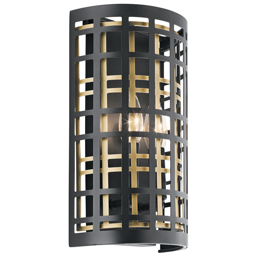 Aldergate 2 Light Wall Sconce Black
