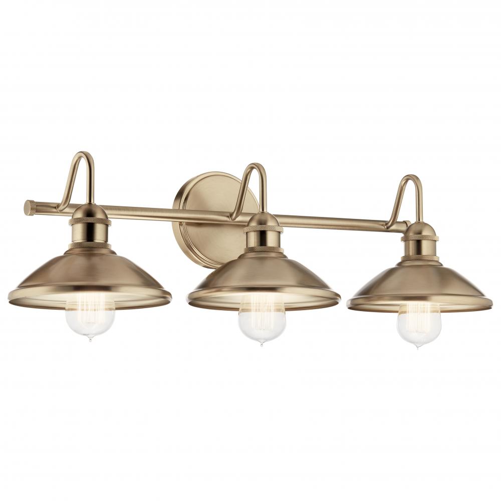 Clyde 3 Light Vanity Light Champagne Bronze