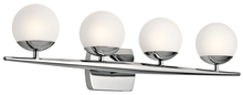 Kichler 45583CH - Jasper 32.25" 4 Light Halogen Vanity Light with Satin Etched Cased Opal Glass Chrome