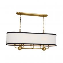 Kichler 52467NBR - Heddle 42.5" 8 Light Linear Chandelier Natural Brass