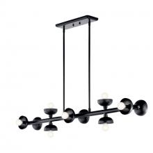 Kichler 52645BK - Palta 48 Inch 10 Light Linear Chandelier in Black
