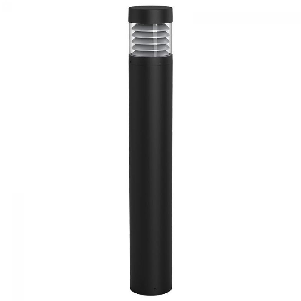 BOLLARD 42in ROUND FLAT TOP CONE REFL. CLEAR LENS ADJ. 12-22W 30/40/50K, BLACK