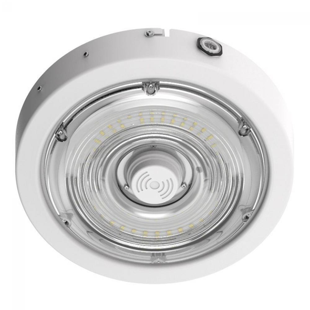 BUILDER SERIES INDOOR ROUND CANOPY LIGHT SELECTABLE 30/40/50W 30/40/50K SENSOR READY WITH EM, WH