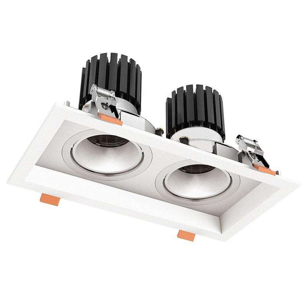 LED RECESSED LIGHT WITH 2 SLOT WHITE TRIM