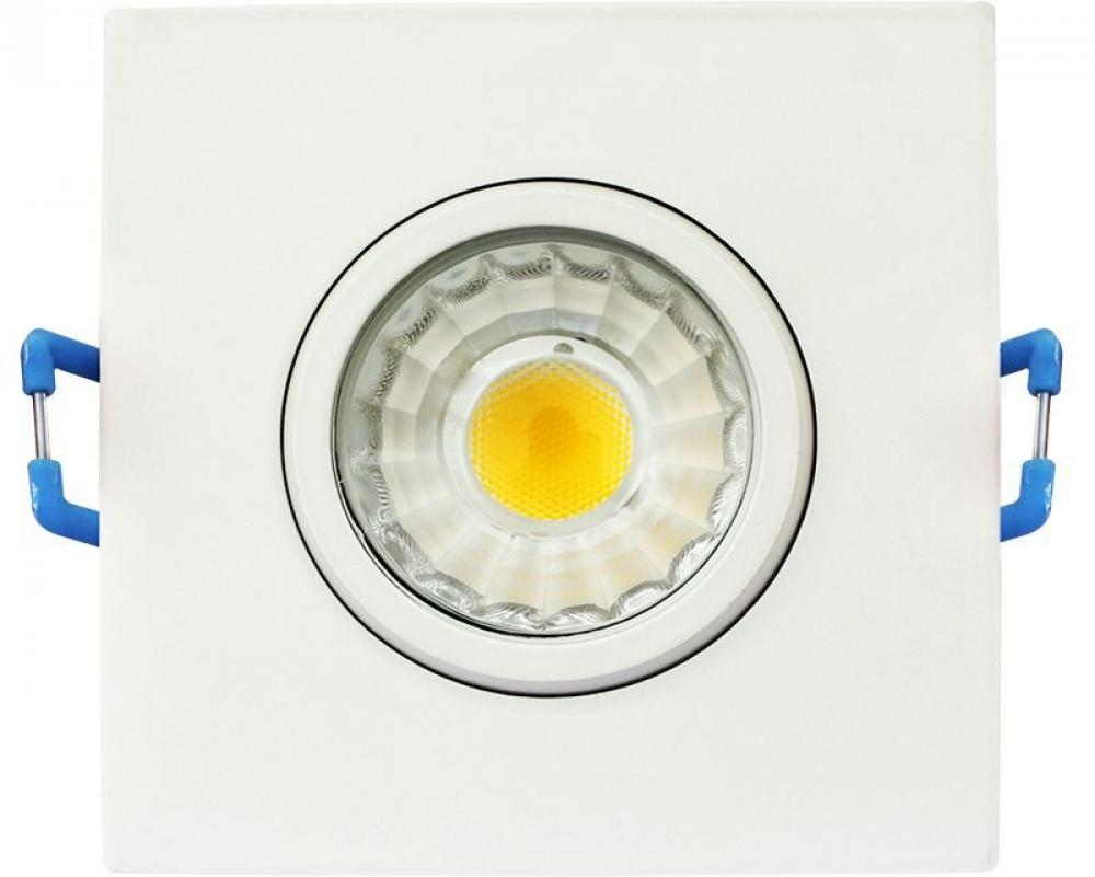 3" SQUARE ADJUSTABLE RECESSED LIGHT, 120V, 8W, 550LM, 2700K, CRI90, DIMMABLE