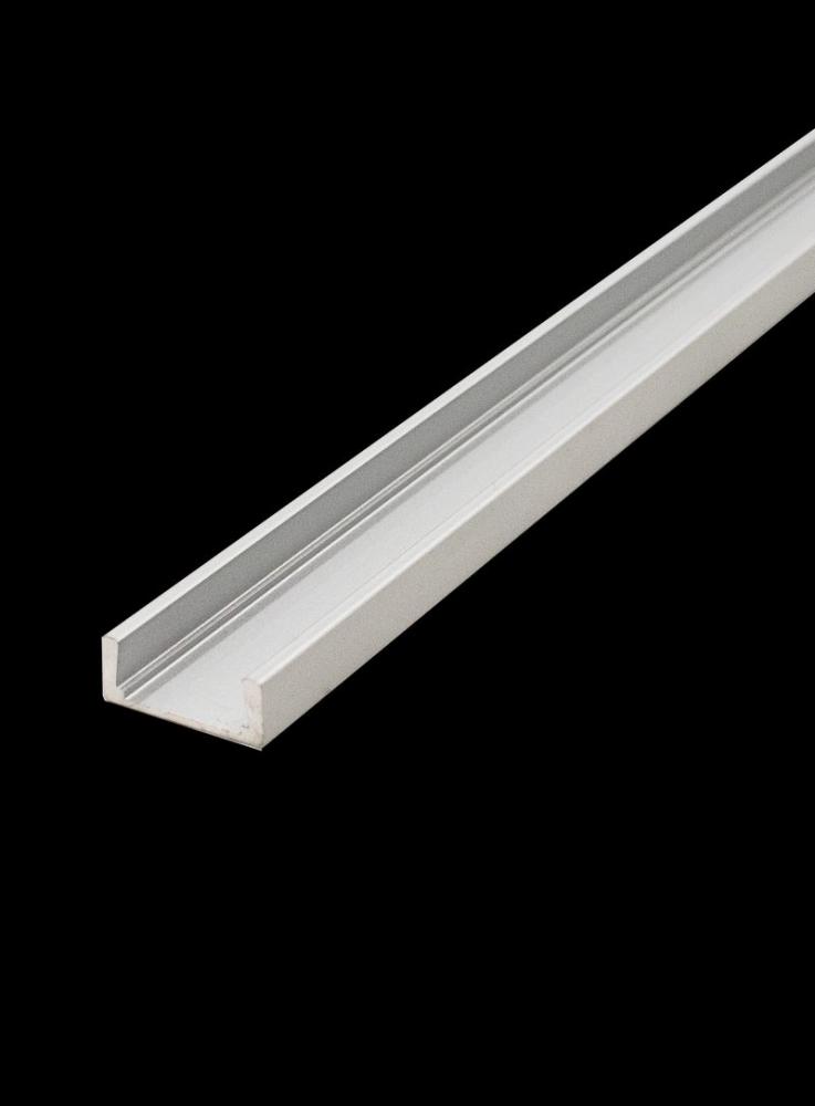 SHALLOW SURFACE MOUNT CHANNEL, 47" FOR LED RIBBON, 0.45" WIDE, 0.228" DEEP