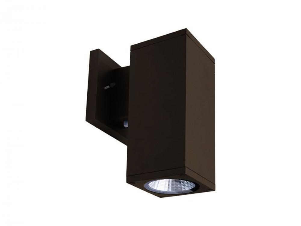 4in SQ WALL CYL. DOWN LIGHT 12W 30K/40K/50K DIM. - BRONZE