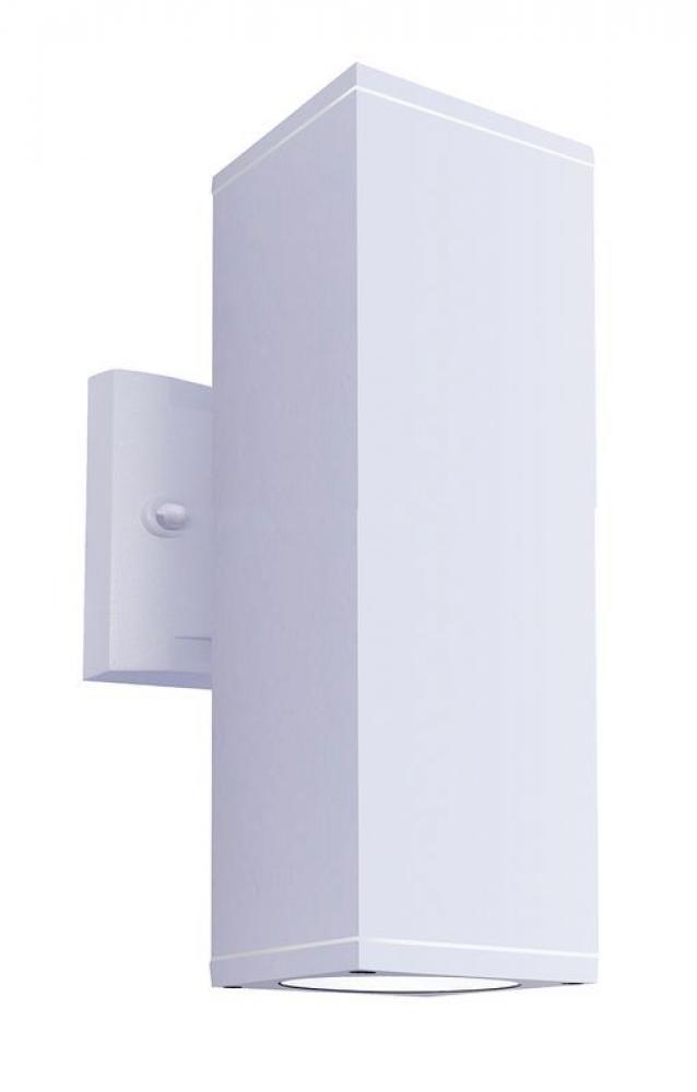 4in SQUARE U/D WALL CYL. 2X12W 30K/40K/50K DIM. - WHITE