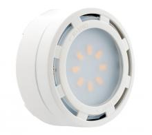 Westgate MFG C3 LED-PL1WHT - 1 LED PUCK LIGHT 4W (8LED CHIPS), 275LUMENS, PLASTIC, 120V, 2 5/8"X1 13/16", WHITE, SURFACE