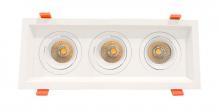 Westgate MFG C3 LRD-10W-40K-WTM3-WH - LED RECESSED LIGHT WITH 3 SLOT WHITE TRIM