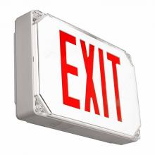 Westgate MFG C3 XT-WP-RG-EM - WET LOCATION LED EXIT SIGN, UNIVERSAL SINGLE/DOUBLE FACE, RED, GRAY HOUSING, 120/277V