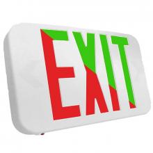 Westgate MFG C3 XTU-RG-2C-120V - COMPACT MODERN UNIV. EXIT SIGN BI-COLOR RED/GRN, DEFAULT TO RED, TWO CIRCUITS, 120V