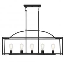 Savoy House 1-190-5-89 - Palladian 5-Light Linear Chandelier in  Matte Black