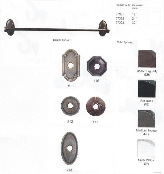 TUSCANY BRONZE  TOWEL BAR