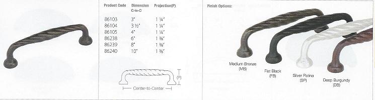 TUSCANY BRONZE TWIST FIXED PULL