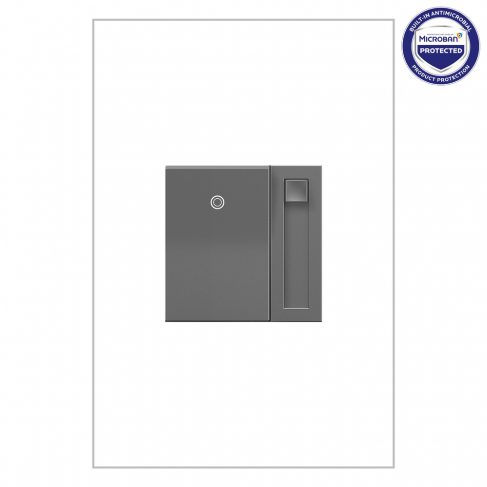 adorne 0-10V Paddle Dimmer, Magnesium, with Microban