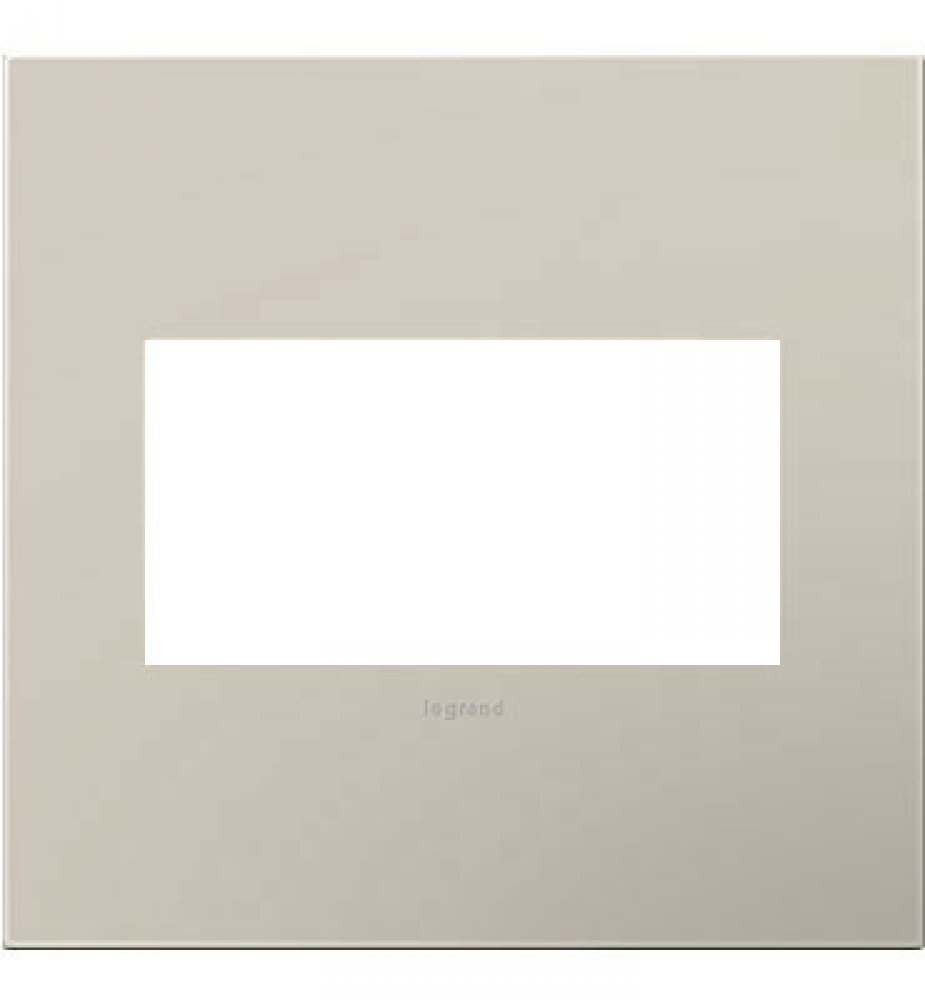 adorne Greige Two-Gang Screwless Wall Plate