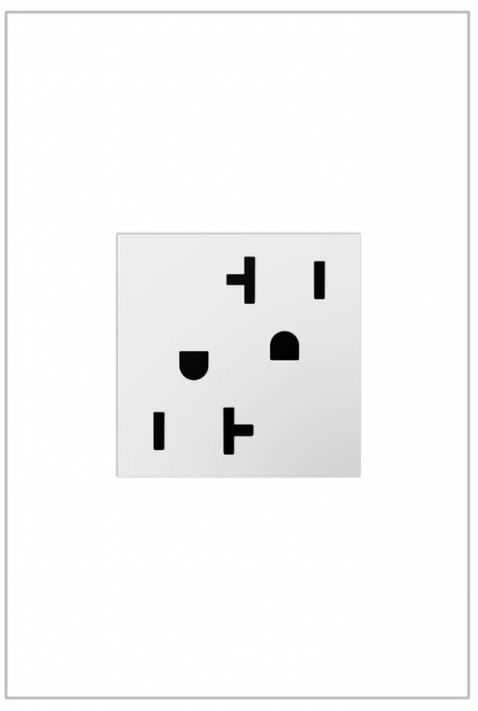 adorne 20A Dual Tamper-Resistant Outlet, White