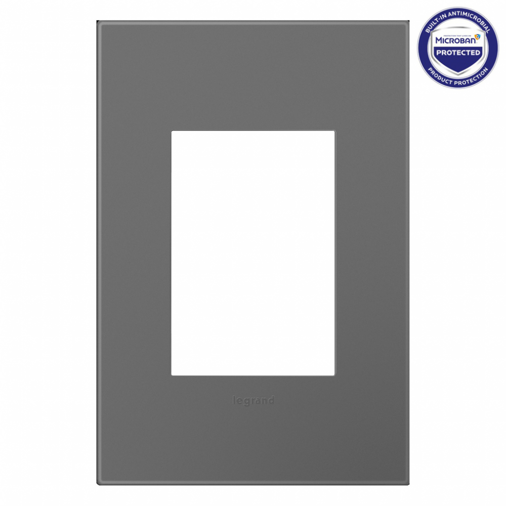 adorne Magnesium One-Gang-Plus Screwless Wall Plate with Microban