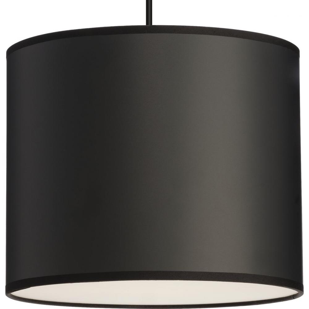 Markor Collection One-Light Black Parchment Shade Transitional Pendant