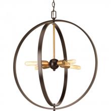  P5191-20 - Swing Collection Four-Light Antique Bronze Global Pendant Light