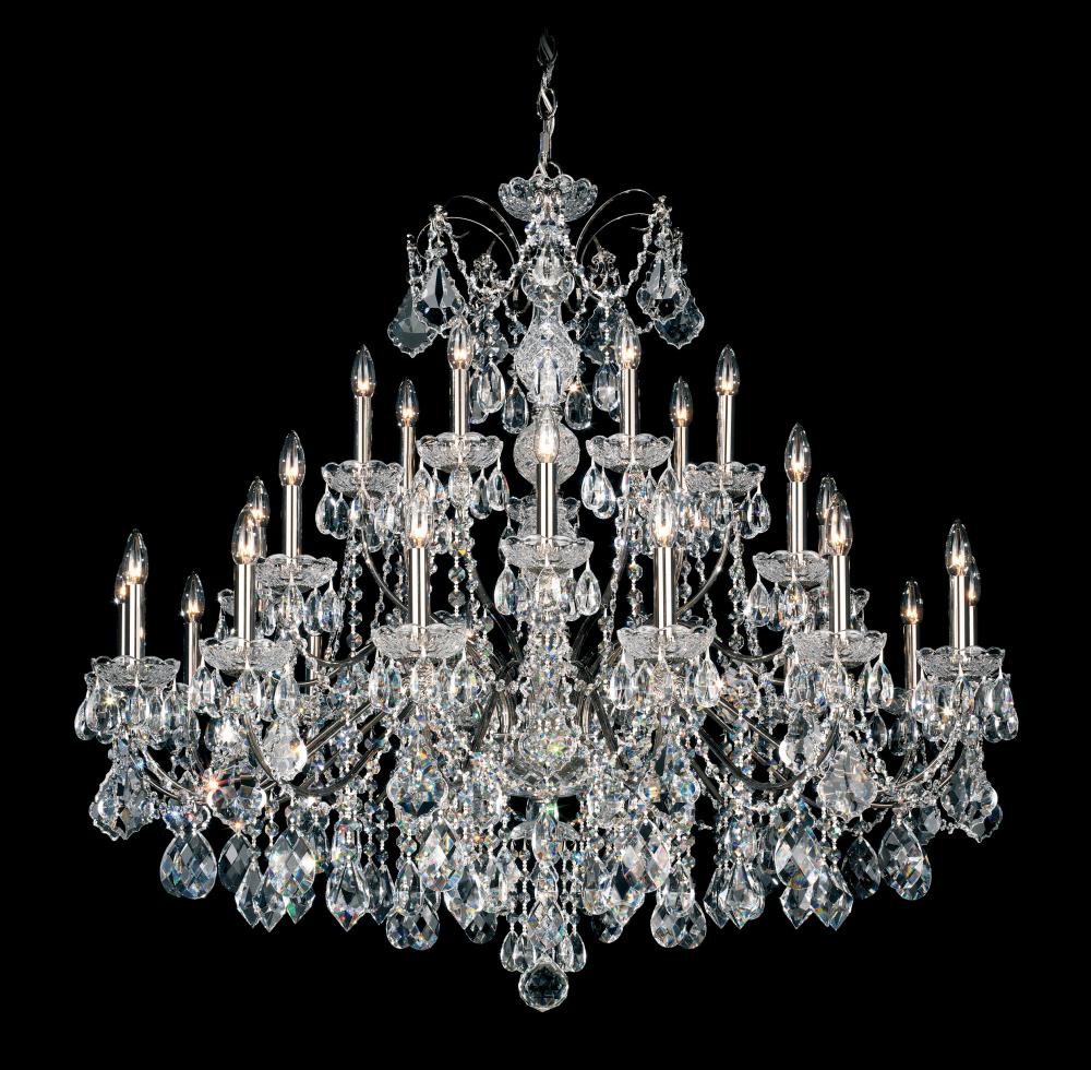 Century 28 Light 120V Chandelier in Heirloom Gold with Heritage Handcut Crystal