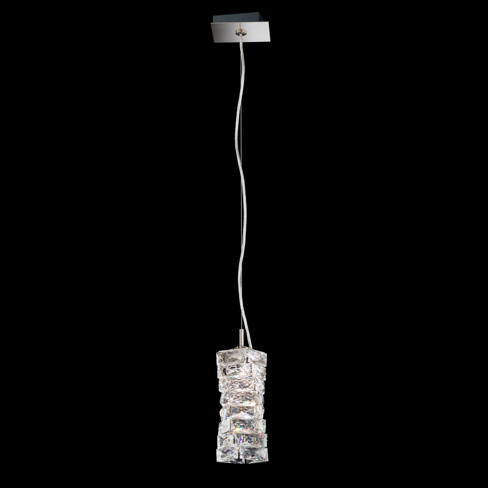 Glissando 5IN LED 120V Mini Pendant in Stainless Steel with Crystals from Swarovski®