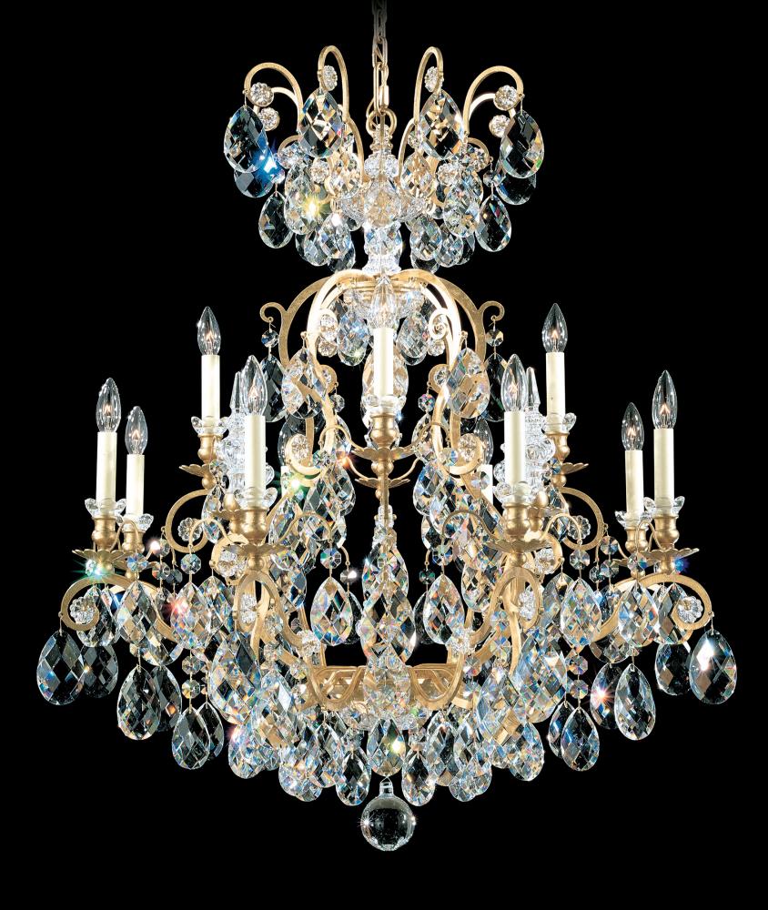 Renaissance 13 Light 120V Chandelier in Heirloom Gold with Heritage Handcut Crystal