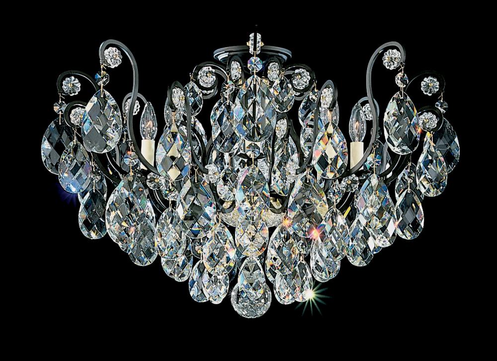 Renaissance 8 Light 120V Semi-Flush Mount in Heirloom Gold with Heritage Handcut Crystal