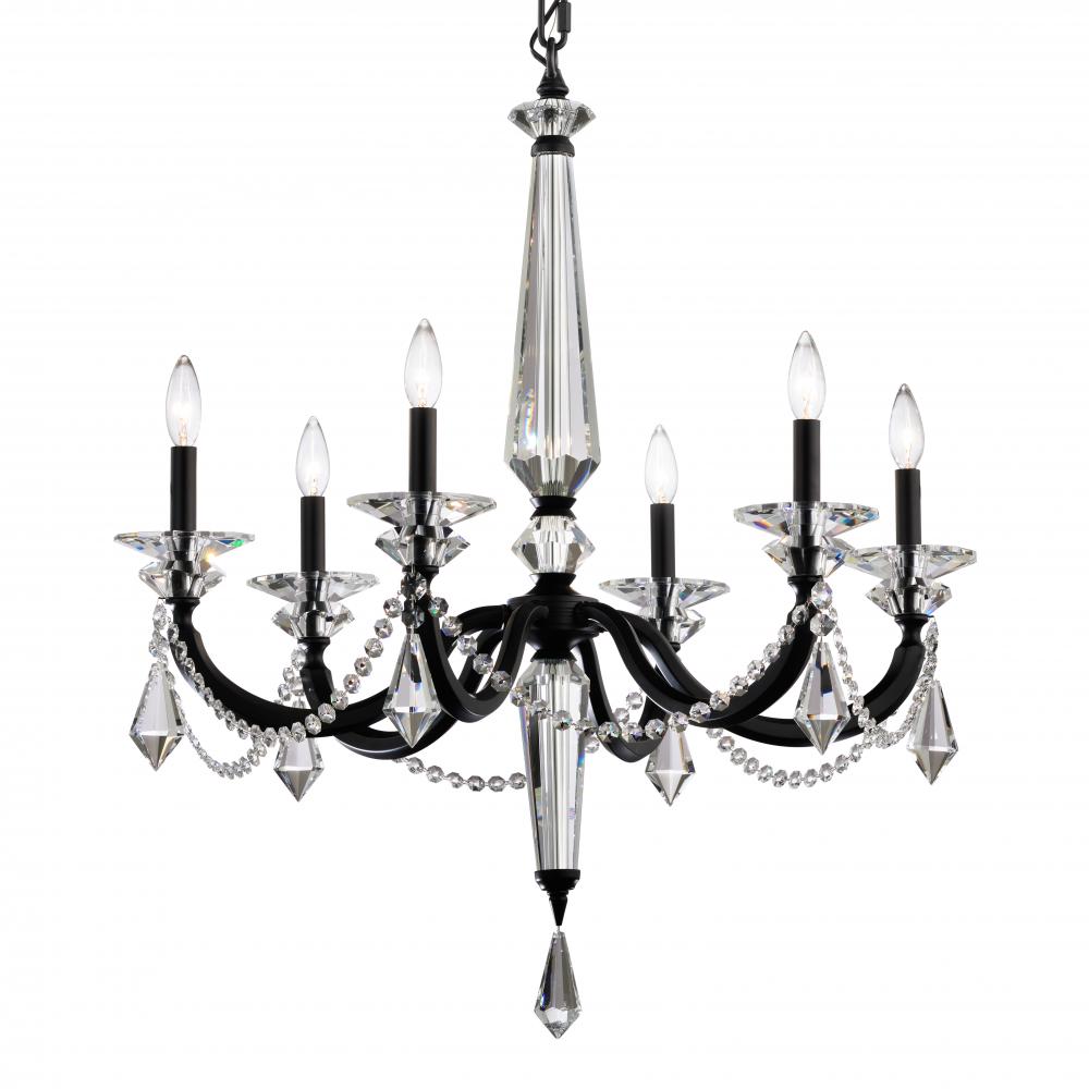 Verona 6 Light 120V Chandelier in Heirloom Gold with Radiance Crystal