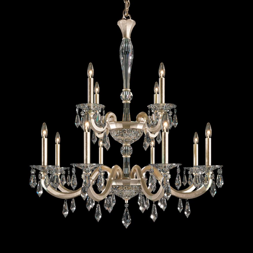 Napoli 12 Light 120V Chandelier in Heirloom Gold with Radiance Crystal