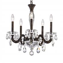 Schonbek 1870 S8605N-22R - San Marco 5 Light 120V Chandelier in Heirloom Gold with Radiance Crystal