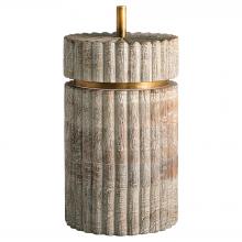 Cyan Designs 12020 - Zucca Box | Distressed Taupe | Brass | Tall