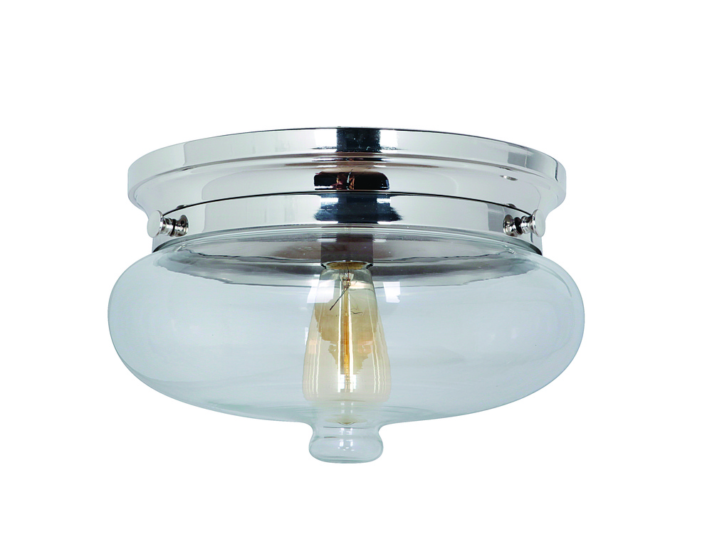 Yorktown 1 Light Flushmount in Polished Nickel