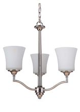 Craftmade 41723-PLN - Helena 3 Light Chandelier in Polished Nickel